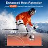 SAVIOR HEAT Heated Ski Mittens 3.0 for Men Women, 3000mAh Rechargeable Battery Electric Leather Gloves, Waterproof 3M Thinsulate Extreme Cold Winter