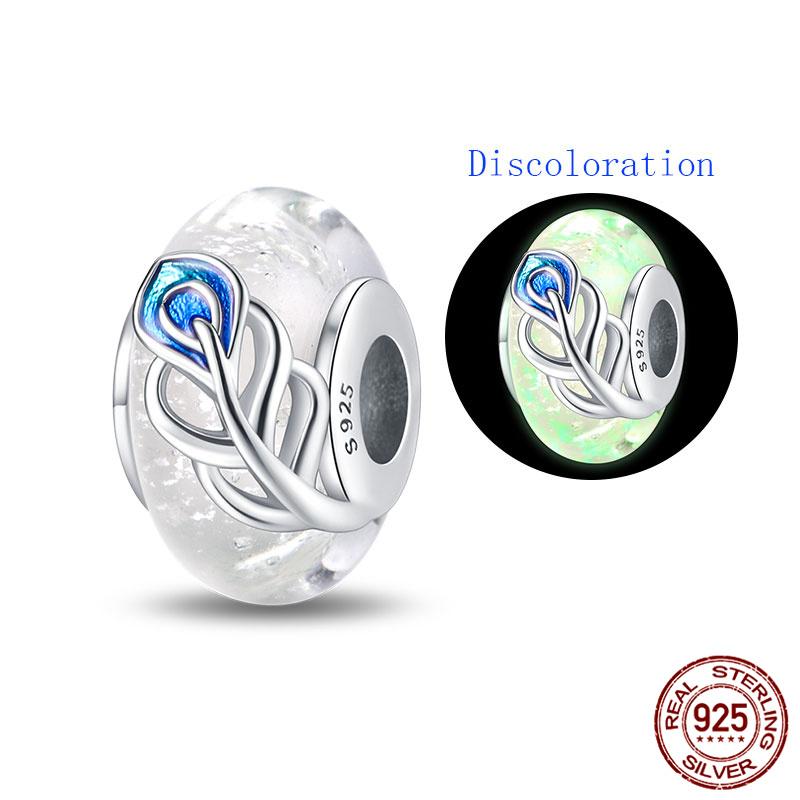 Compatible With Charm Bead Charms Ideal For Authentic Bracelets With 3mm Bracelets Diy Sea Blue Glass Bead Charms Copper Jewellery Making Ideal For Wo