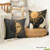Tarot Sun And Moon Cushion Cover Summer Linen Pillow Case Organic Fabric Cushion Cover Double-Sided Print Sofa Home Decor