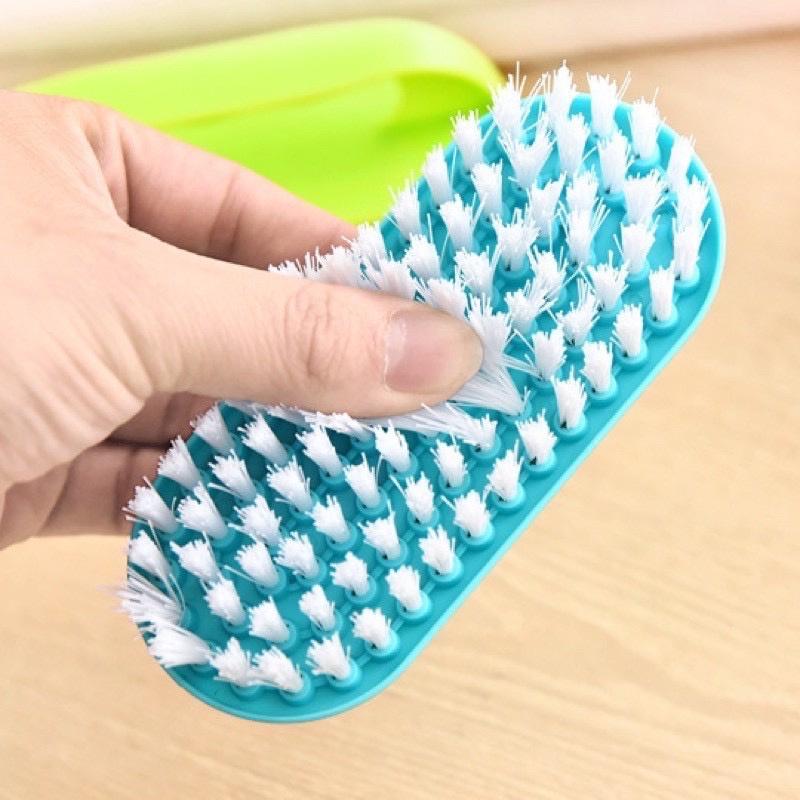 Scheuerbürste mit harten Borsten, Scheuerbürste für Wäsche, Kleidung, Schuhe, tragbare Handreinigungsbürste aus Kunststoff für Küche und Bad