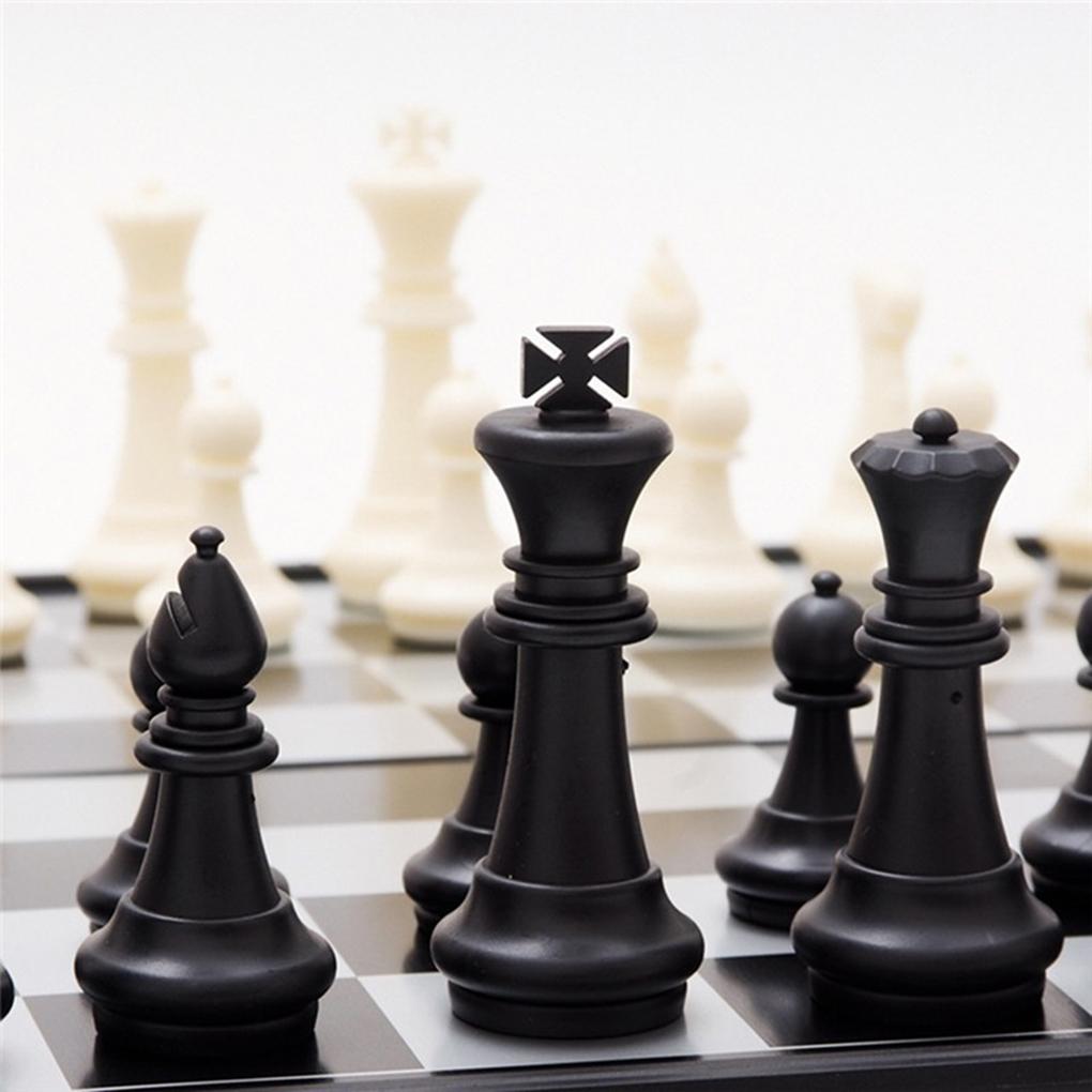Chess Set Folding Plastic Chessboard Lightweight Board Game Home Outdoor Portable Kid Toy