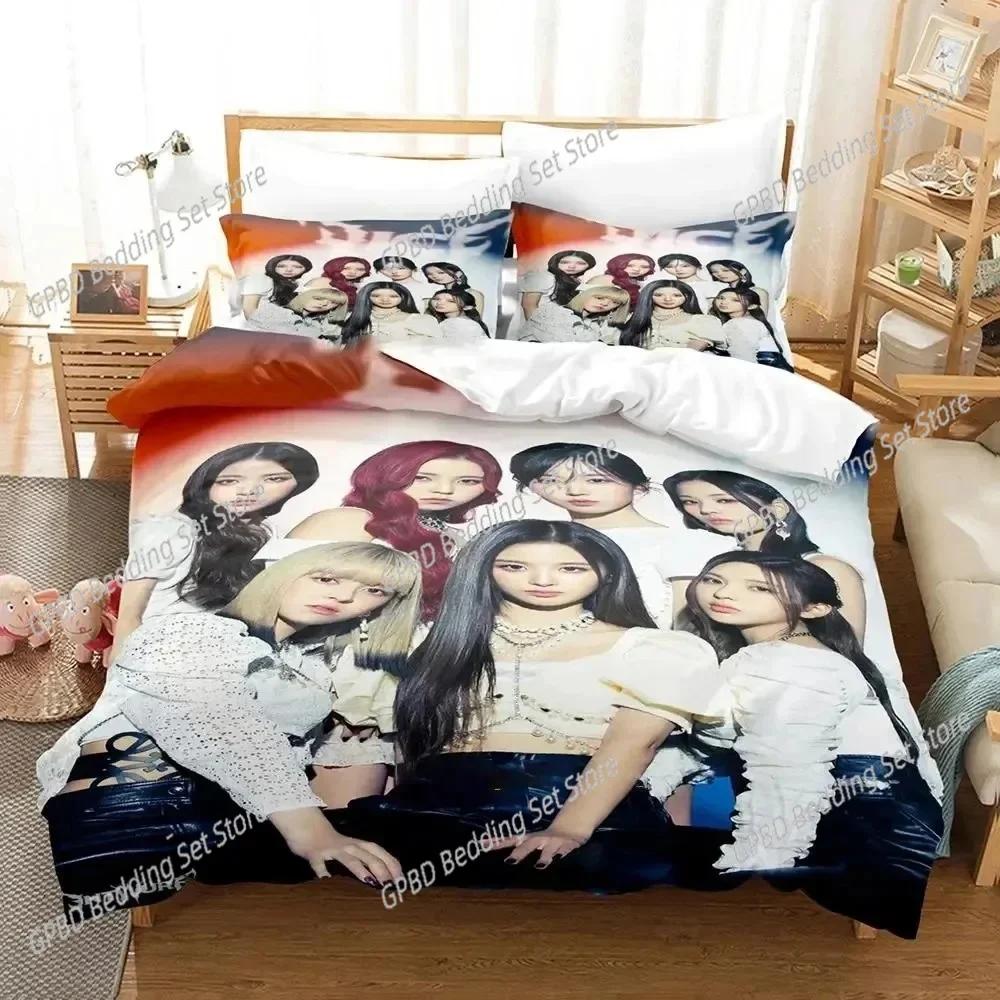 3D Print Kpop Nmixx Comfortable Duvet Quilt Cover Pillowcase Bedding Set Children Bedroom Decoration Home Textile