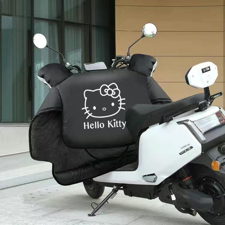 Pink Kitty Universal Electric Car and Motorcycle Windshield Cover with Fleece Lining - Waterproof and Windproof for All Seasons