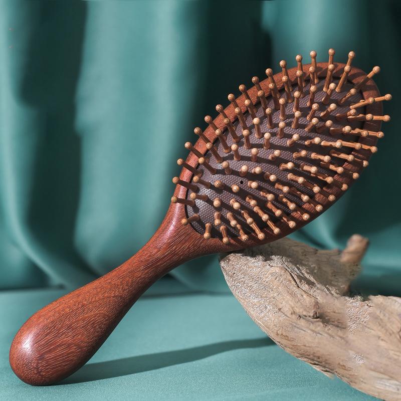 1Pc Sandalwood Comb Professional Healthy Paddle Cushion Hair Loss Massage Brush Hairbrush Comb Scalp Hair Care Healthy