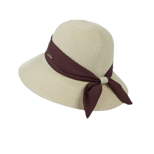 Neuer Damen-Strohhut für Frühling und Sommer, frische Strohflechterei, Strandurlaub, einfacher Sonnenschutz, modische süße Schleife, Strohhut, Fischerhut