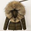 OFTBUY Winter Jacket Women's Real Raccoon Fox Fur White Duck Down Coat Thick Warm