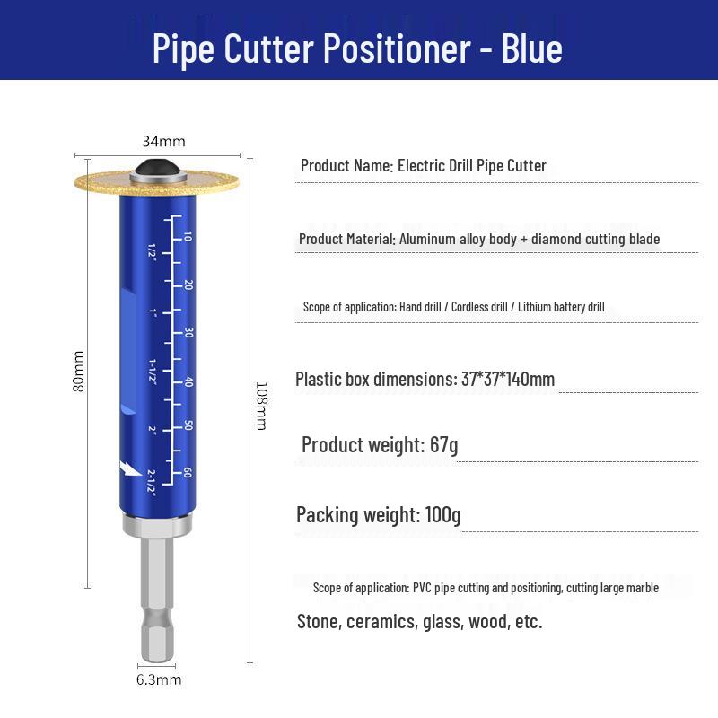 Mini Adjustable Inner Pipe Cutter with Limit Stop for Drain Tubes