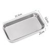 1Pcs Kitchen Tray Stainless Steel Square Storage Tray Dental Medical Tool Nail Tattoo Dental Medical Device Supplies Tray Dish