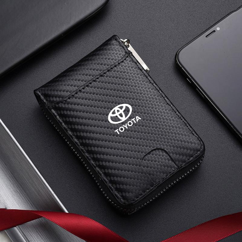 

Leather Car Wallet Credit Card Purse Portable Small Wallet For Toyota Camry Yaris Hilux Prius Avensis Auris Corolla Accessories