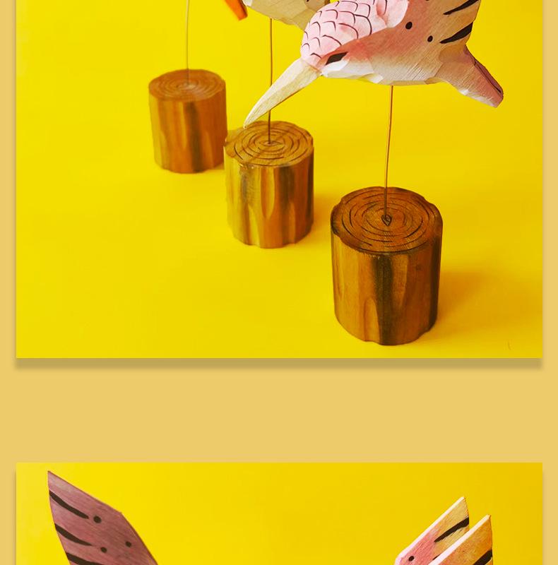 Handgeschnitzter Holz-Kolibri-Anhänger - Kreative kleine Vogel-Desktop-Dekoration Geschenk