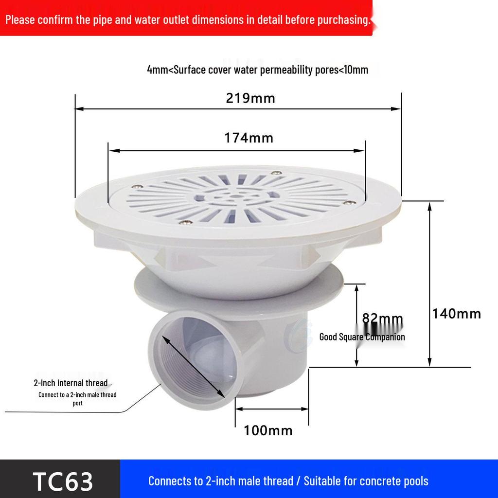 Adjustable In-Pool Concrete Water Inlet & Outlet for Circulation and Surfing