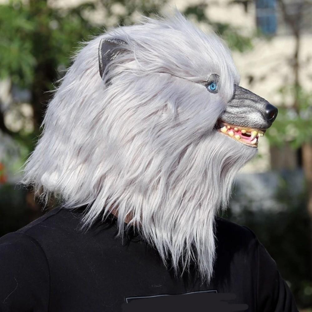 New Plush Gray Wolf Mask Halloween Party Animal Costume With Diy Fun For Cosplay Events