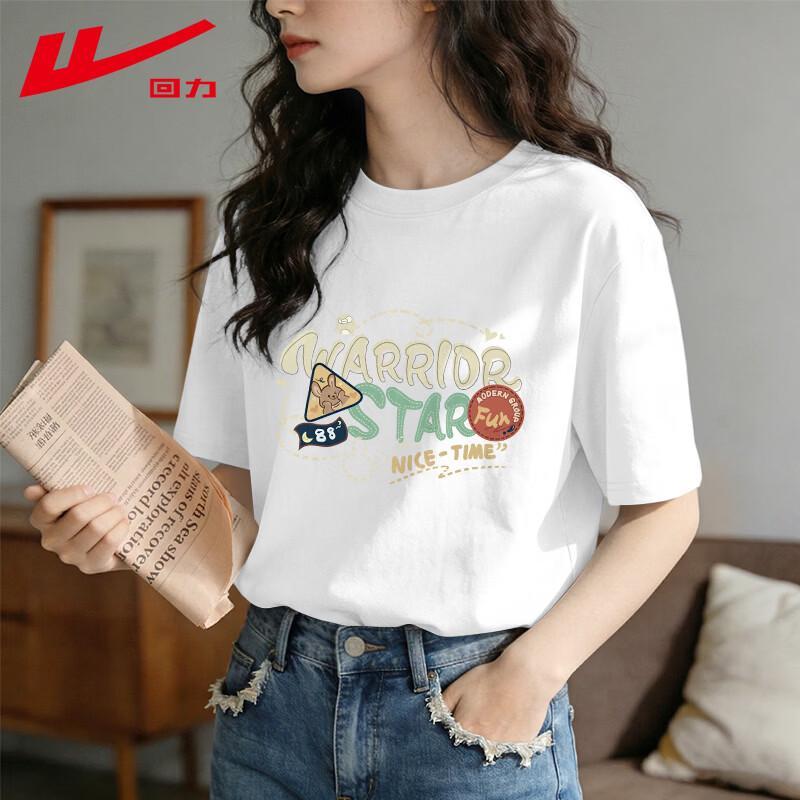 Warrior Women's 2026 Summer Graffiti Print Loose Cotton T-Shirt