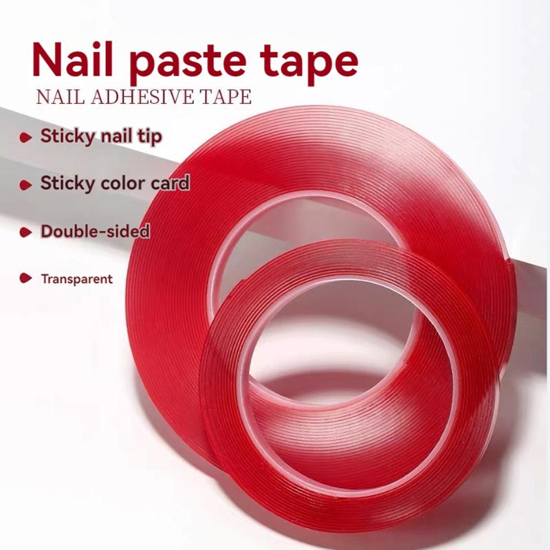 2 pièces Film Rouge Transparent Ultra Fin Ruban Adhésif Double Face Résistant aux Hautes Températures Sans Marques Imperméable Adhérence Forte Adhés