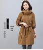Plus Size Mid-Length Trench Coat for Women - 2024 Autumn Fashion, Loose-Fit & Slimming Design