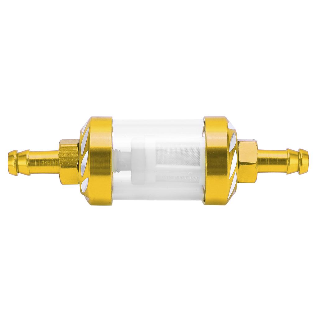 Glass Fuel Filter Aluminium Alloy Replacement for Cars ATV SUVs Motorcycles Pit Bikes