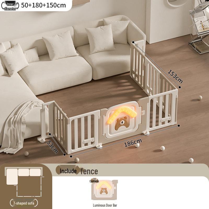 Three-Sided Baby Sofa Rail and Crawling Mat for Indoor Play