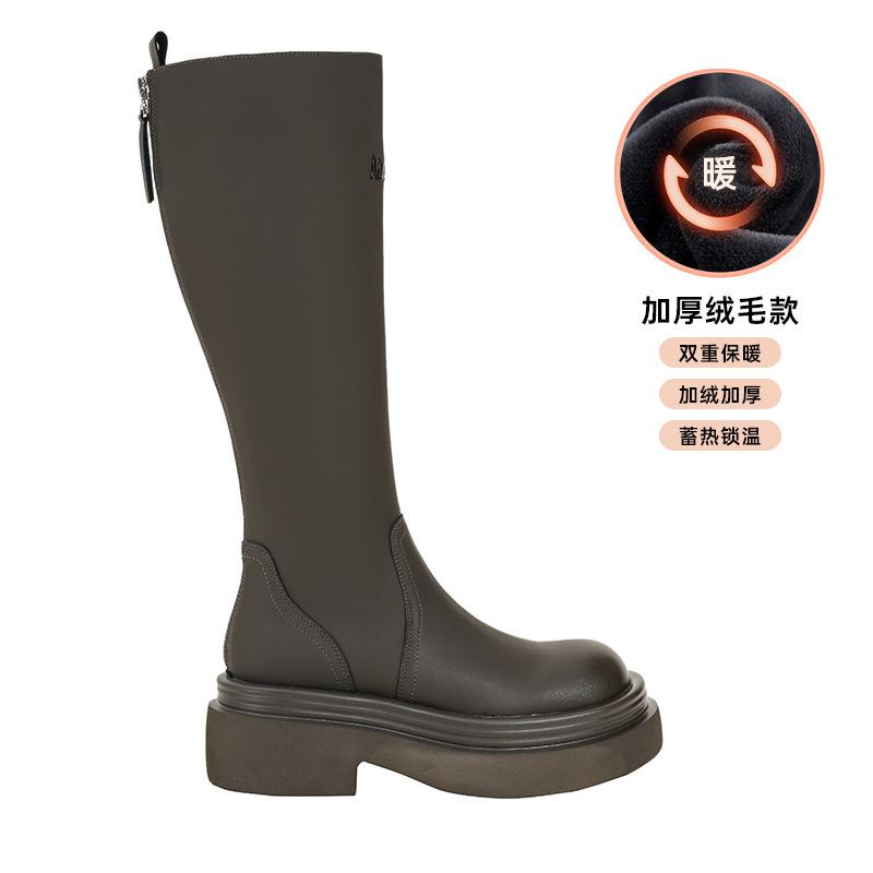 

Парижские ботинки с алфавитом Женские ботинки 2025 Осень и зима Ботинки на молнии Женские высокие ботинки Облегающие ботинки в стиле рыцаря Ботинки Женские ботинки 40