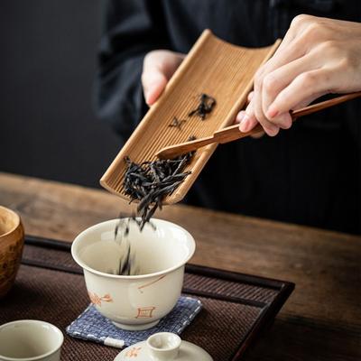 Nya Bambu Tepinnar Chashaku Traditionell Klassisk Matcha Skopa Japansk Matcha Sked Te Ceremoni