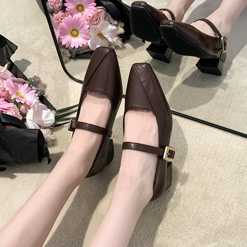 Elegant Women Heeled Shoes Fashion Shallow Buckle New Shoes Designer Classical  Pumps 2025 New  Zapatillas De Mujer