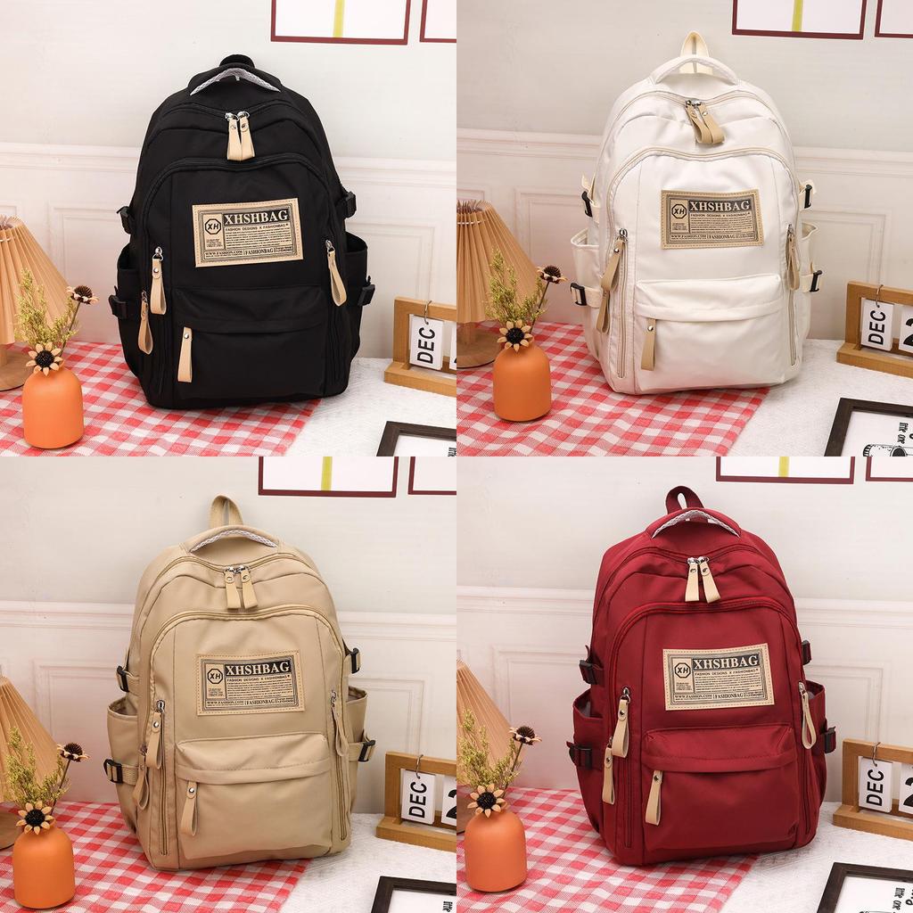 Stylish Nylon School Backpack For High School And College Students With Lightweight Design