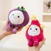 Simulation Fruits Plush Toy Durian Persimmon Peach Mangosteen Sweet Melon Dragon Fruit Soft Stuffed Pendant Doll Funny Gifts