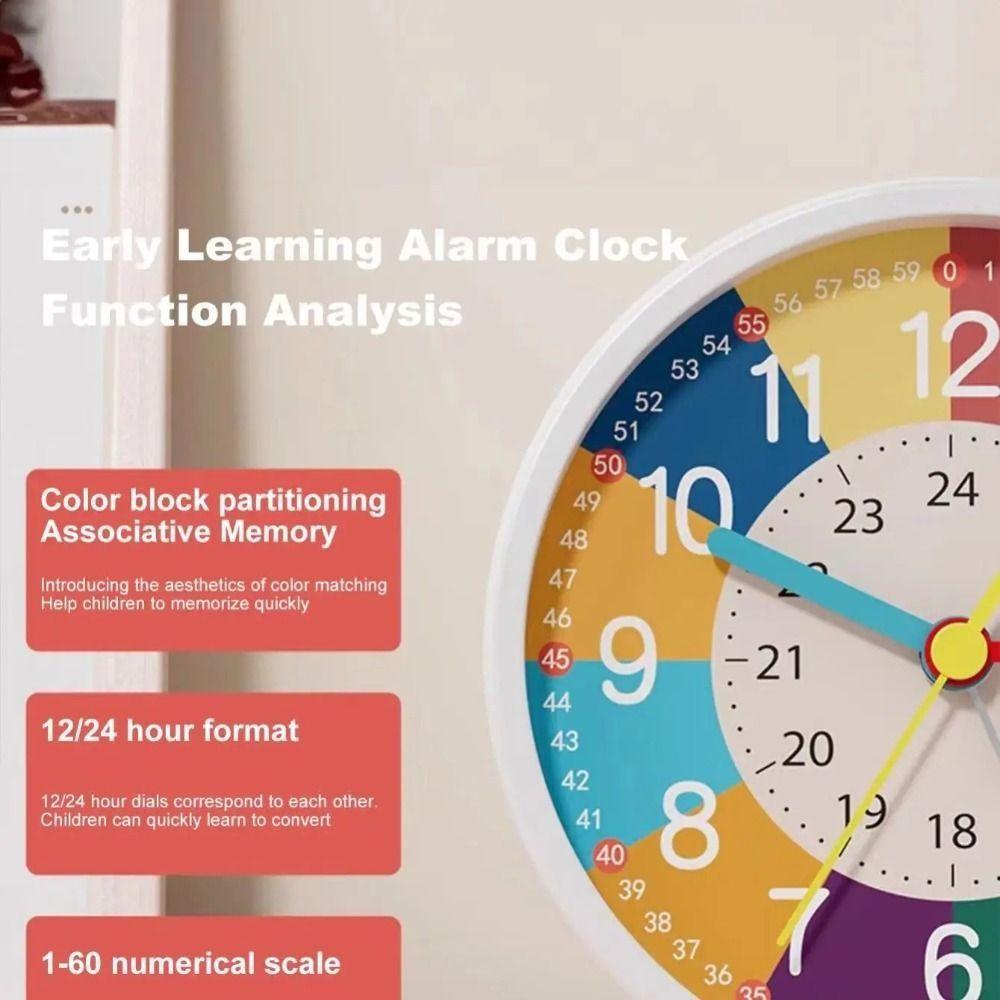 Wake-up Artifact Mute Alarm Clock Creative Silent Children Clock Small Learning Clock Desktop