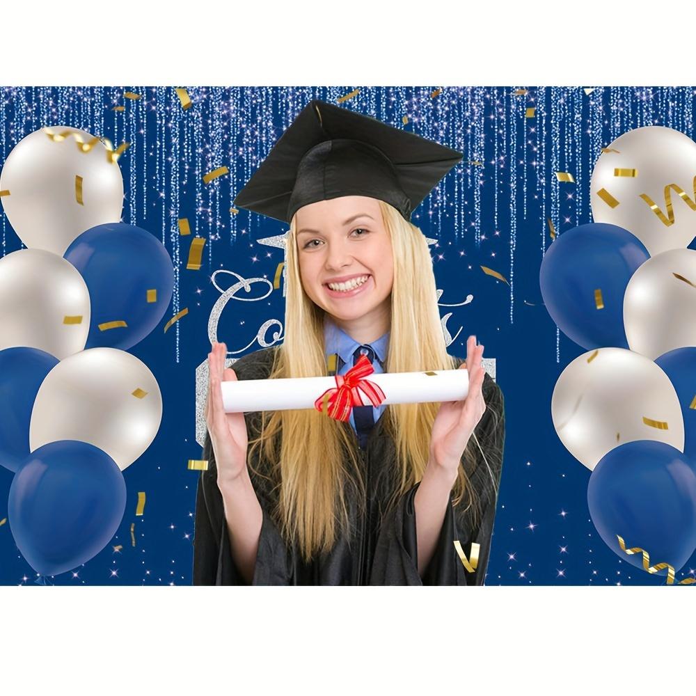 Graduation party backdrop congratulatory banner for graduation balloon design suitable for high school and university