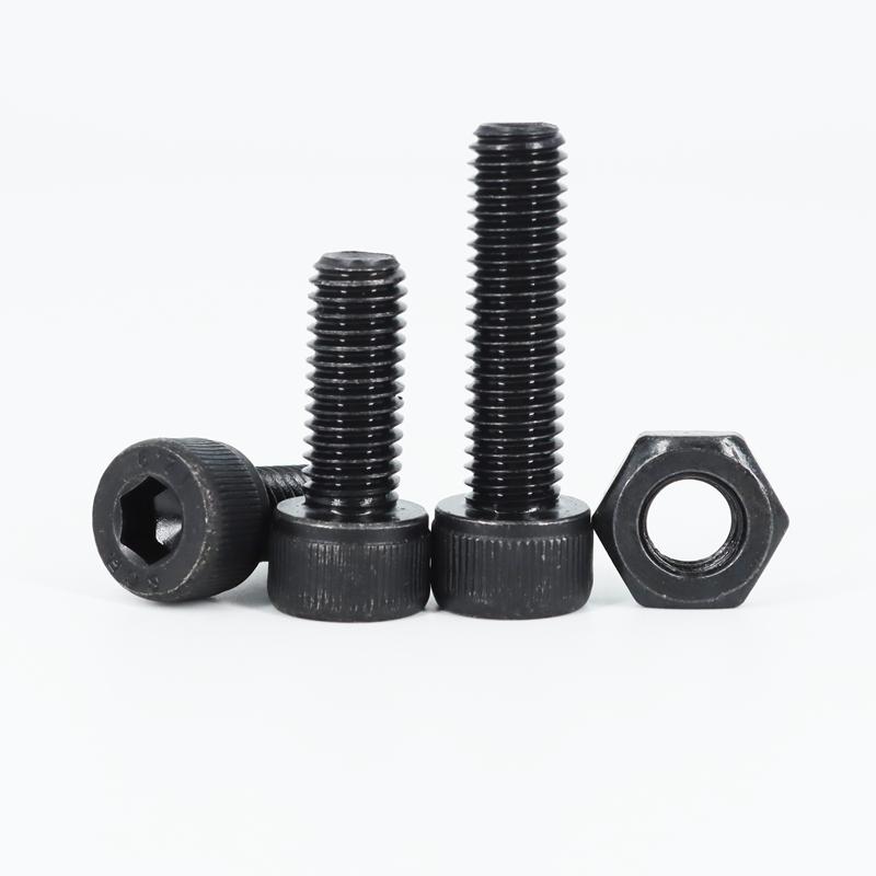 Black 2500P Hex Socket Head Screws Set M2 M2.5 M3 M4 M5 M6 DIN912 12.9 Allen Screw Nut Steel Button Head Socket Cap Bolt Nuts
