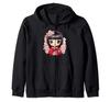 Cute Cherry Blossom Kokeshi I Kokeshi Zip Hoodie