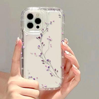 Blumen Handyhülle Für iPhone 16 Pro Max Hülle iPhone 11 14 13 12 15 Pro Max 8 7 Plus XR XS X SE Transparente Stoßfeste Hülle