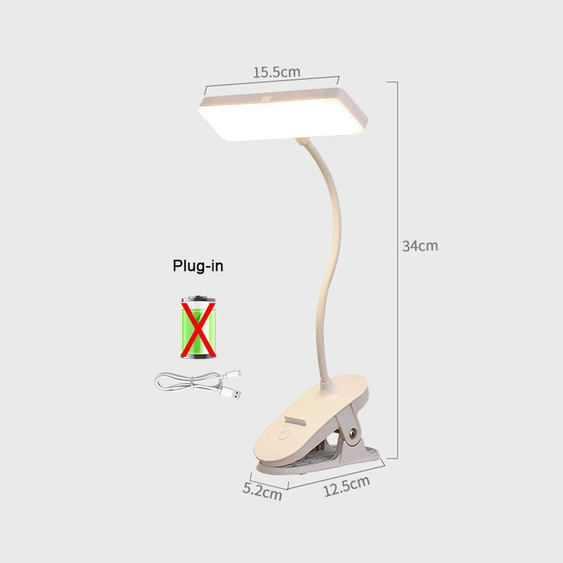 

LED Desk Light Three Level Adjustable Light Office Light Dormitory Bedroom Learning Eye Protection Foldable Clip Desk Lamps