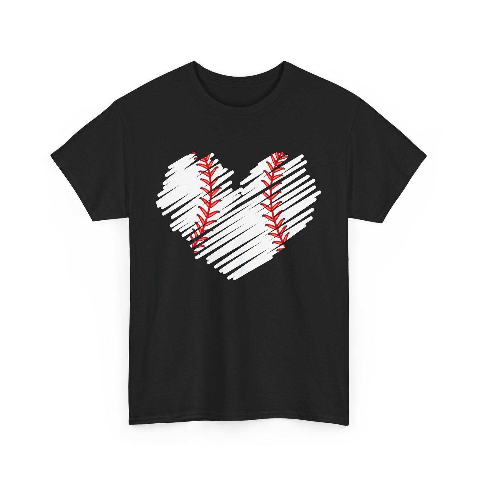 Baseball HearT Shirt Mens Womens Tees Top, Sport Baseball Lovers Baseball Players Women Men T-Shirt Mens Womens Tees Top M
