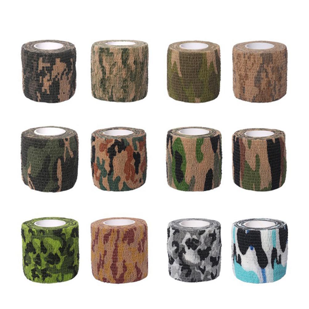 6Pcs Camouflage Tape Camo Stretch Bandage Self Adhesive Protective Wrap for Outdoor Camping