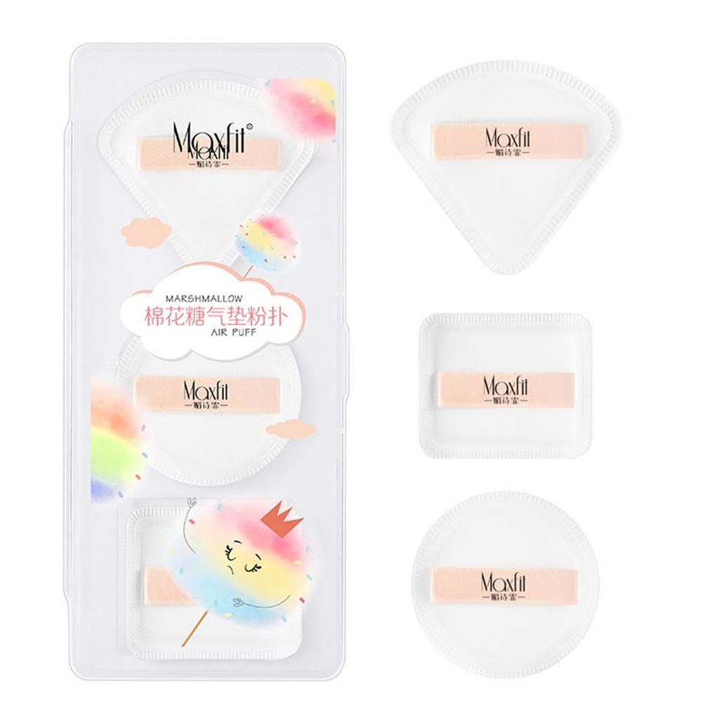 Powder Puff Soft Sponge Skin Friendly Prevents Snagging Face Makeup Puff for Salon Home Travel 3Pcs
