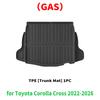 for Toyota Corolla Cross (XG10) Fuel Version 2022-2025 2026 RHD LHD TPE Car Trunk Mats Non-Slip Bottom All Season  Accessories