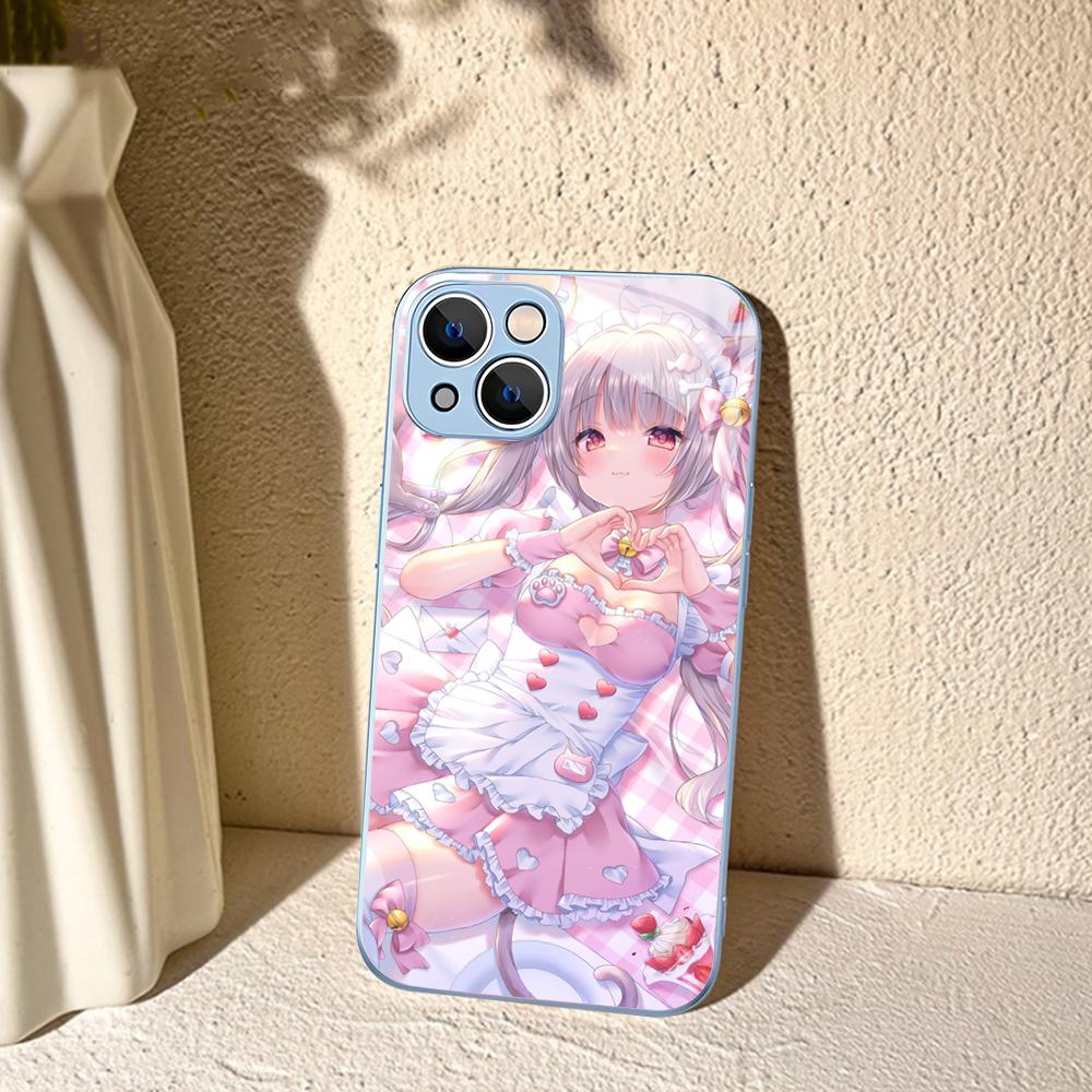 Nekopara Chocola Vanilla Phone Case For iPhone 14 13 12 Mini 11 Pro XS Max X XR 14 Plus Tempered Glass Cover