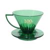 Kono Style Coffee 2024 Winter 100th Anniversary Limited Edition [Meimon KONO] Dripper, Color, 1-2 Cups, Transparent, Clear, Green, MDN-21TGR100