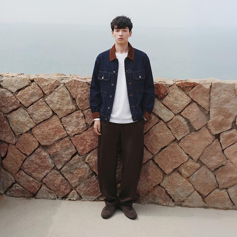 GXG Men's Corduroy Patchwork Denim Jacket