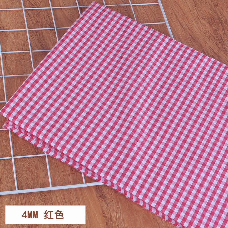 100% Bawełna Mała Krata Tkanina na Metr na Spódnice Ubrania Poszewki na Poduszki Szycie Oddychająca Sukienki Tkanina Różowy Żółty Przyjazna dla Skóry