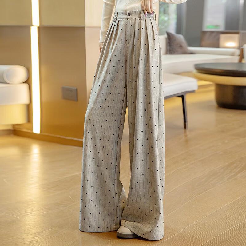 Damen High-Waist Weitbein Pendlerhose