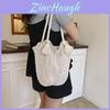 Street Style Woven Tote Bag With Double Shoulder Straps For Casual Daypack