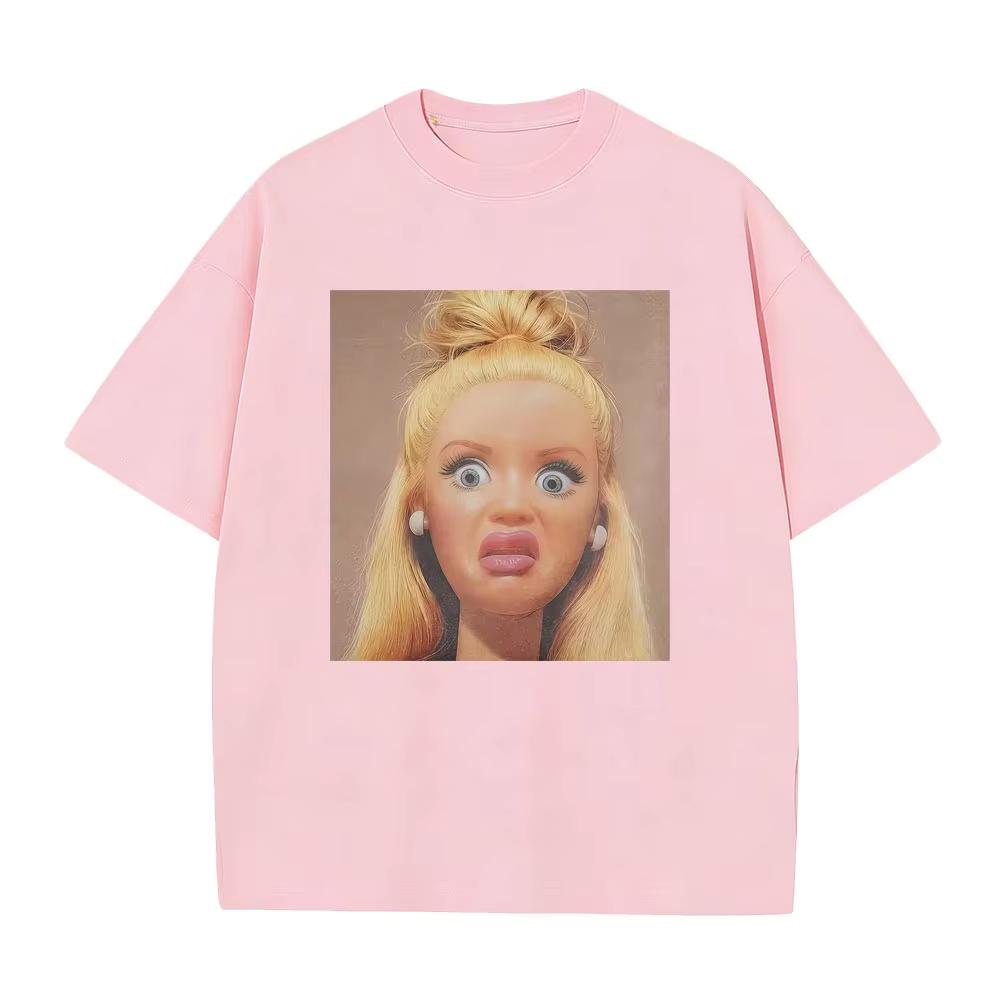 

2026 Hot Funny Disgusting Doll Meme Graphic Tshirt Unisexs WOMENs High Quality Cotton T Shirts Unisex Short Sleeve Tshirts Ins S