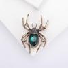 Vintage Crystal Spider Brooch: European-American Alloy Insect Pin for Creative Fashion & Versatile Clothing Accessories