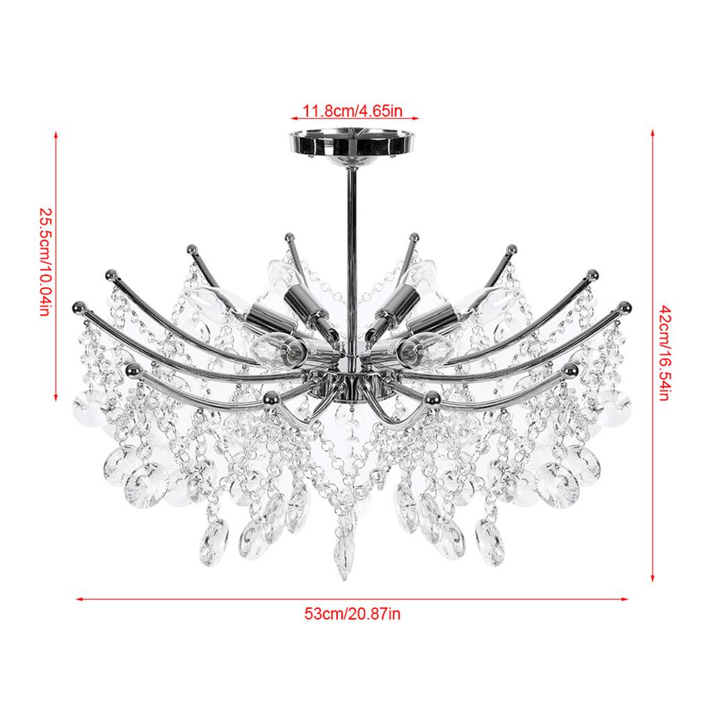 Moderner 6-armiger K9-Kristall Deckenleuchter Pendelleuchte Beleuchtungskörper Raumdeko