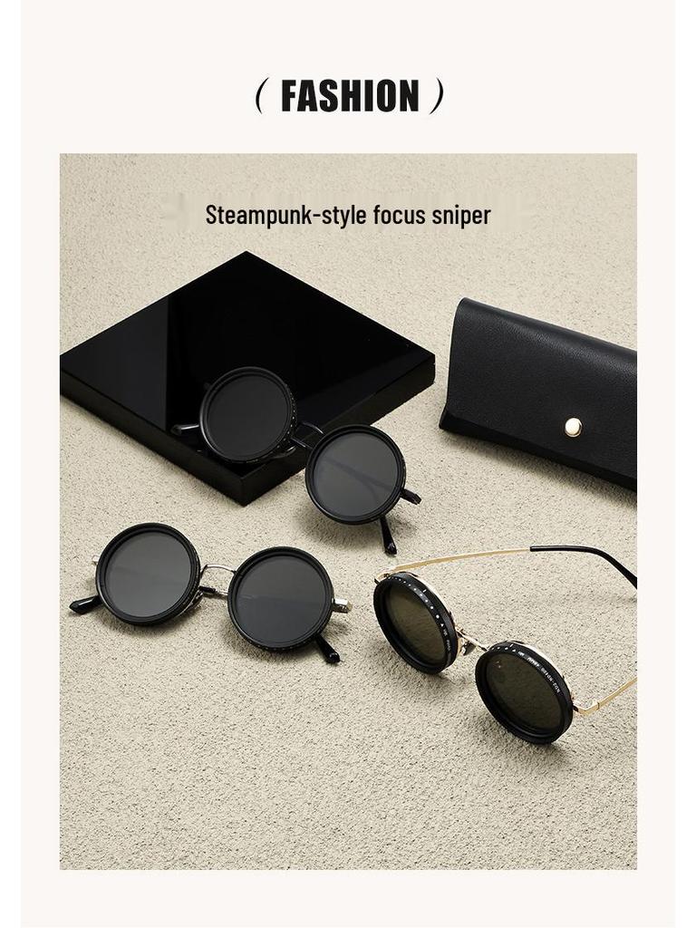 Nine-Stop ND Rotating Dimming Polarized Sunglasses, UV Protection, Manual Adjustable Filter