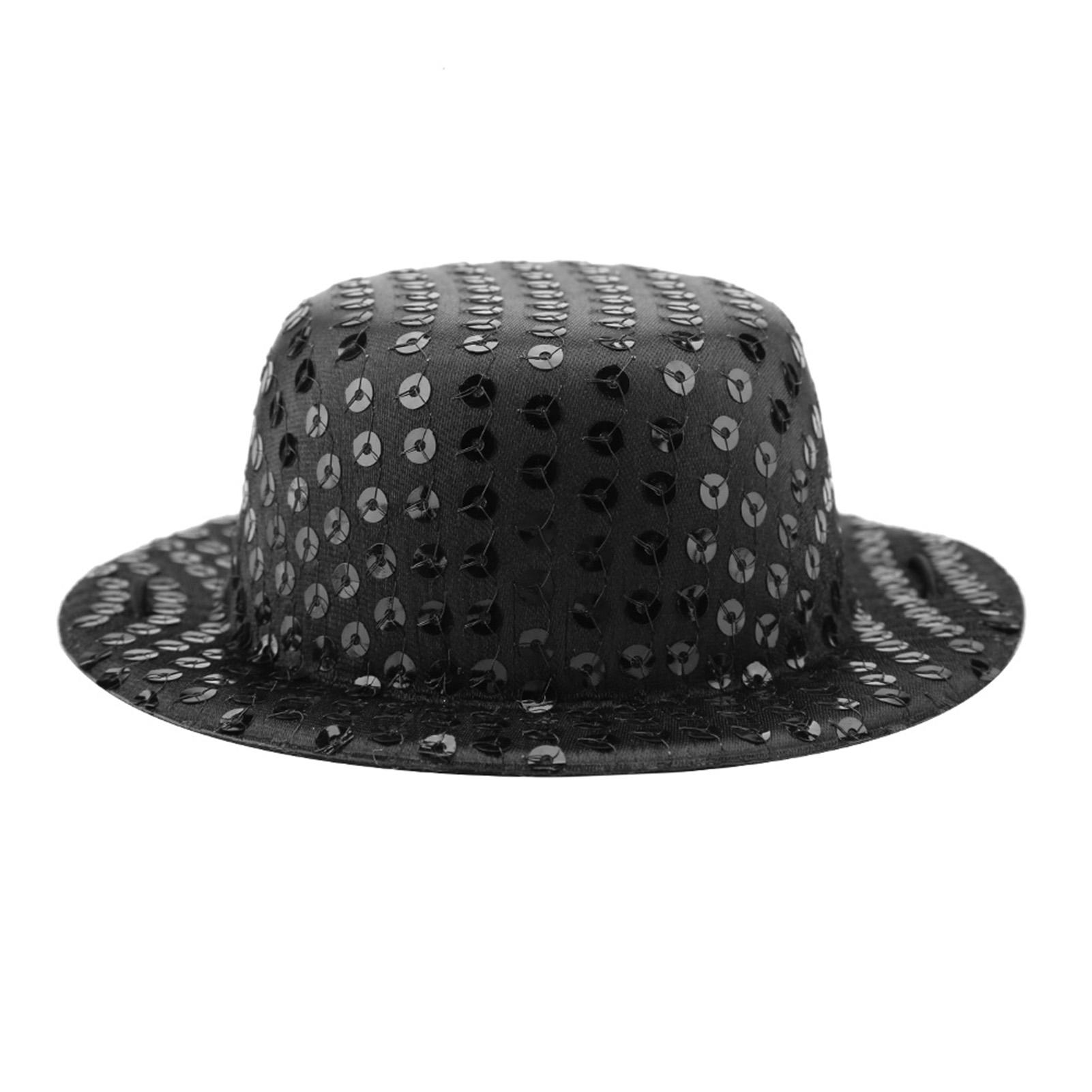 

Fashionable Birthday Party Pet Dogs Cats Black Sequin Hat Cap Bow Tie Set Pet Supplies