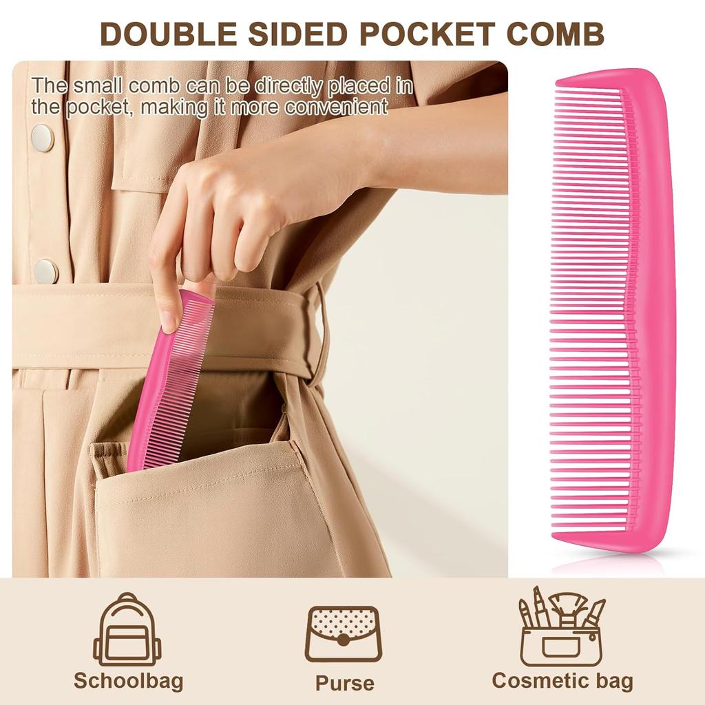 NICEMOVIC Comb for Women Wide Tooth Hair Combs & Rat Tail Comb Topsy Tail Hair Tool 10 PCS Hairs Combs Set Shaping Tool Suitable for Curling,
