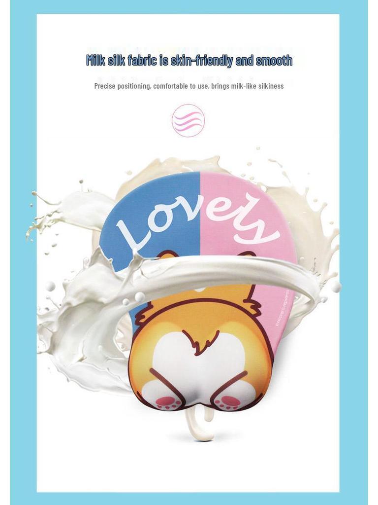 Cartoon Cute Girl 3D Silicone Mouse Pad with Wrist Rest for Office & Esports