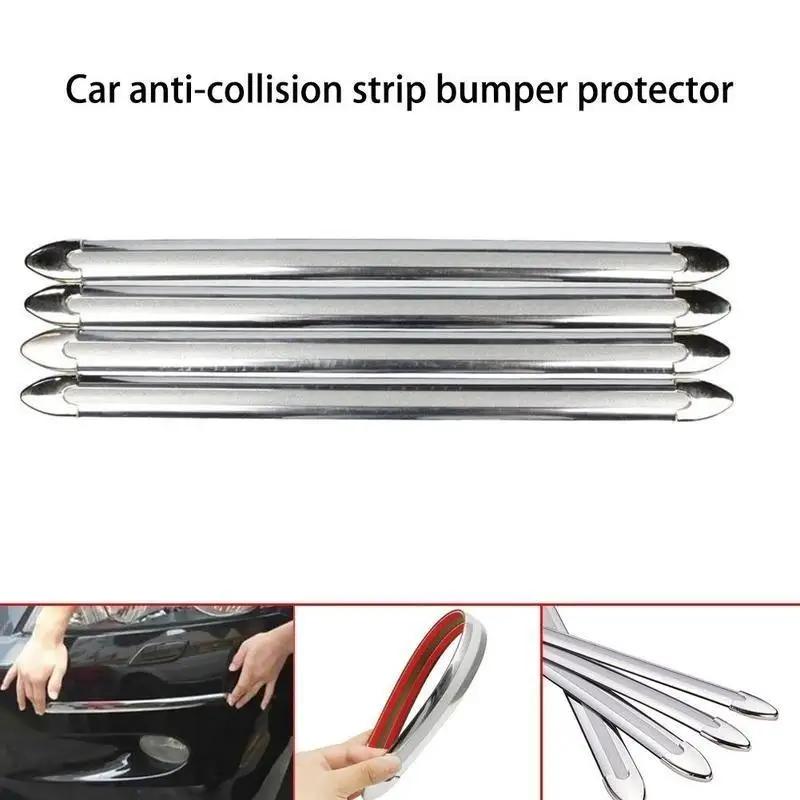 New 4PCS Car Anti-collision Protection Decoration Strip Universal Front Rear Bumper Corner Protector Guard Car Accessories